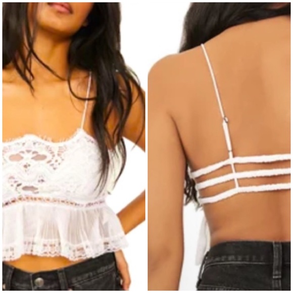 FREE PEOPLE New COTTON lacy brami N189 - Picture 1 of 4